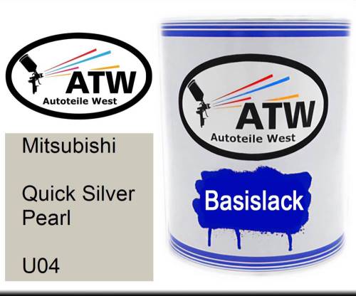 Mitsubishi, Quick Silver Pearl, U04: 1L Lackdose, von ATW Autoteile West.